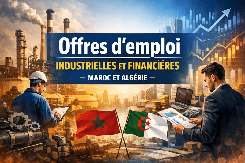 Offres d’emploi industrielles et financières – Maroc et Algérie