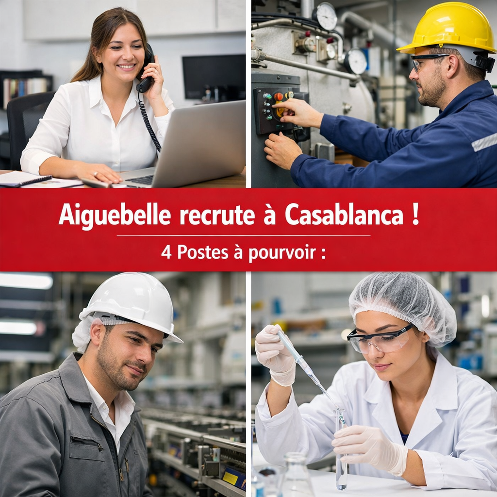 Aiguebelle recrute 4 profils à Casablanca