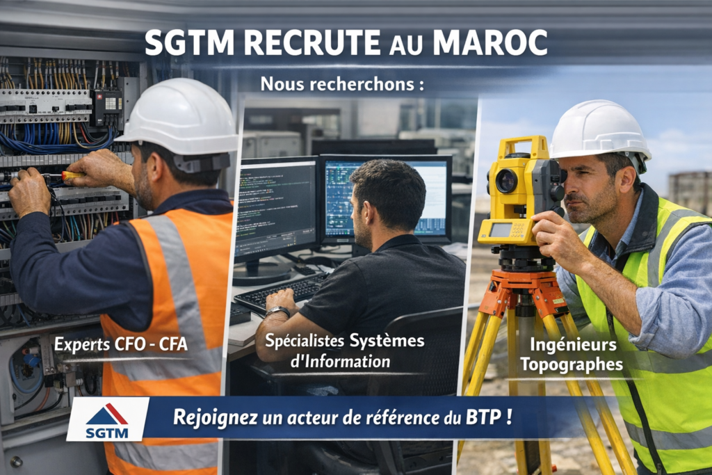 SGTM lance un recrutement pour des profils expérimentés
