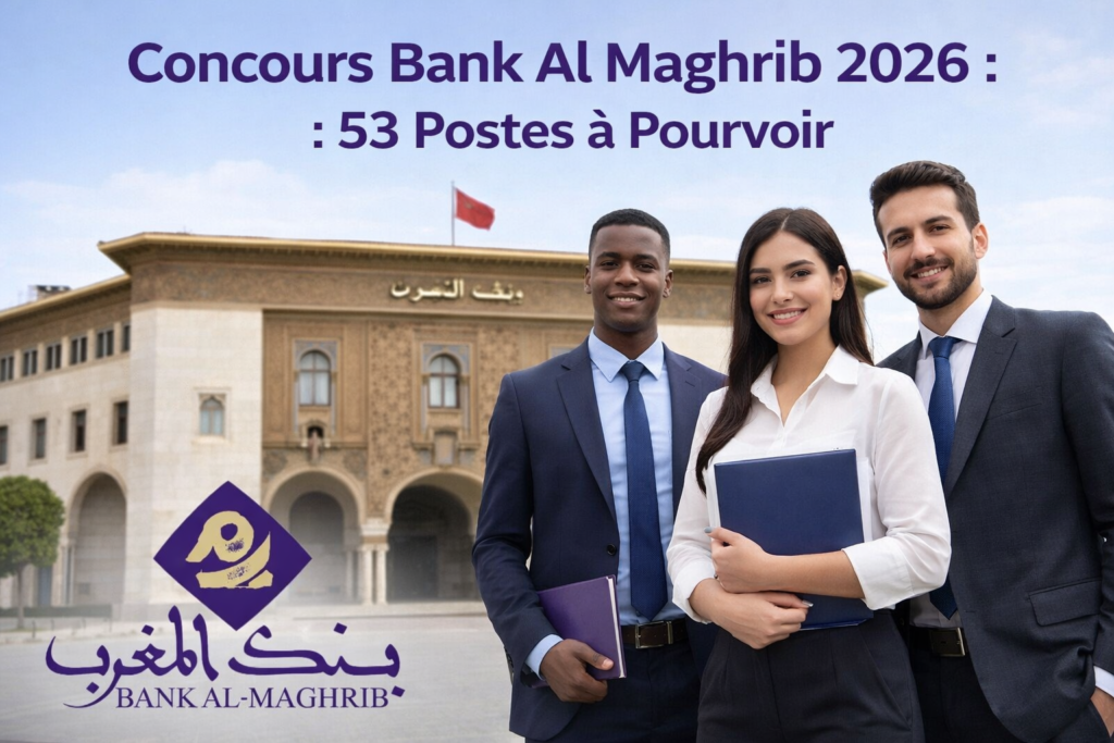 Concours Bank Al Maghrib 2026 : 53 Postes à Pourvoir